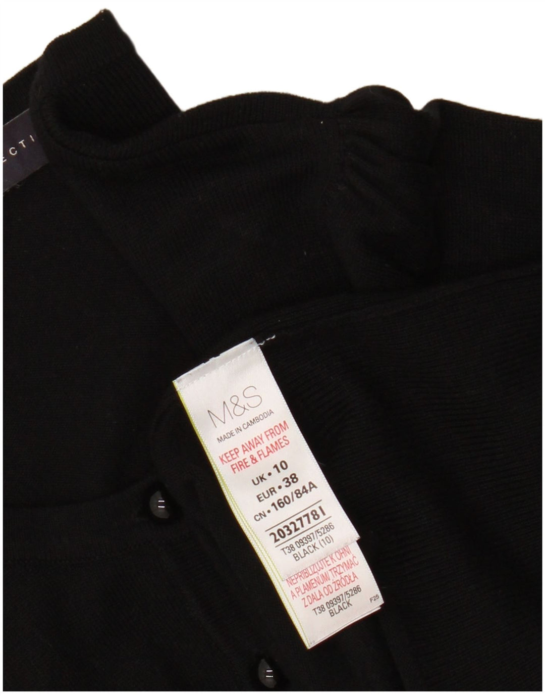 Pulover cardigan pentru femei Marks & Spencer UK 10 Small Black Viscose
