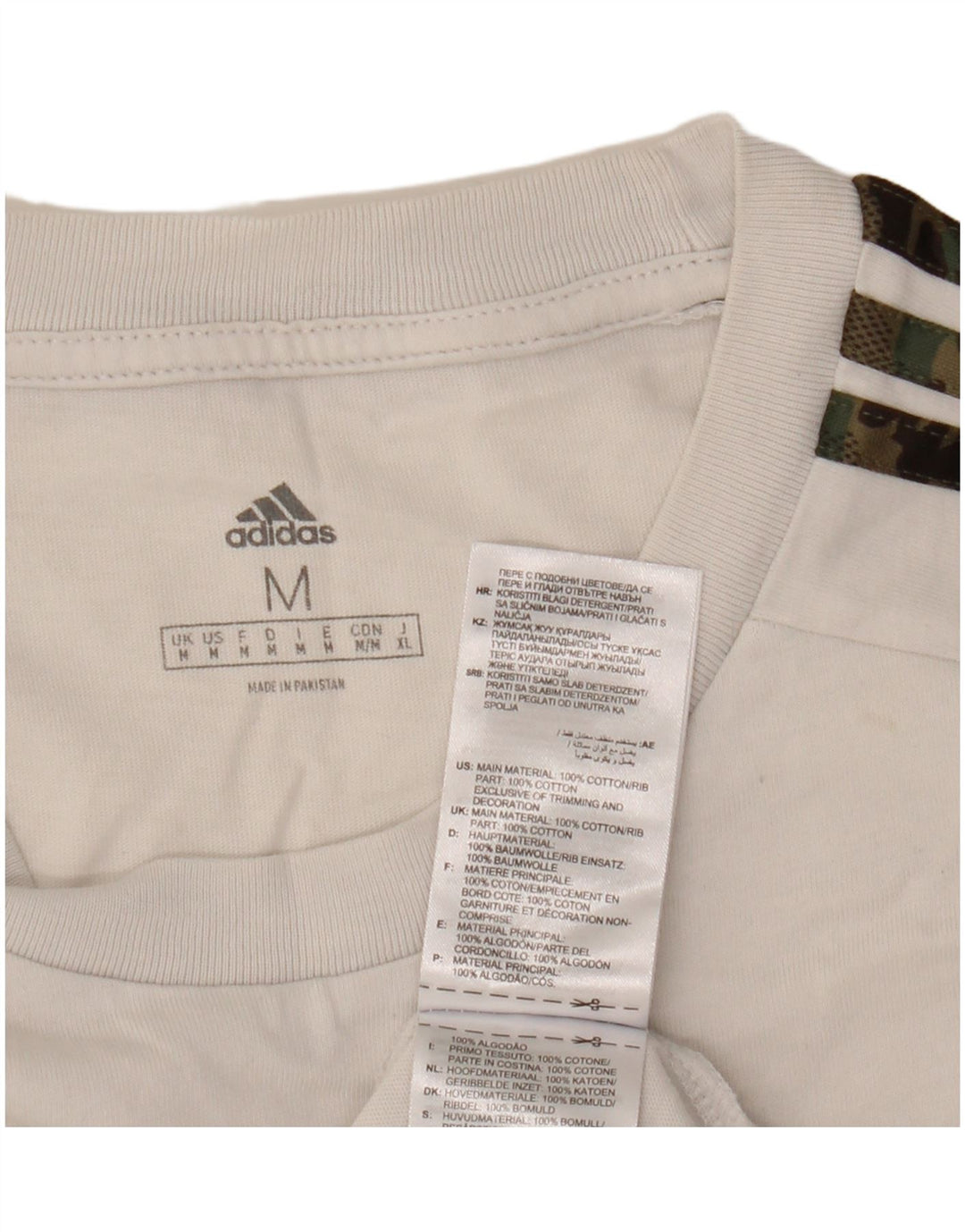 Tricou pentru bărbați Adidas Top Mediu Alb Bumbac