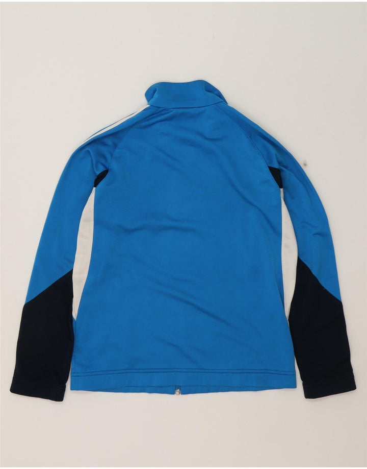 ADIDAS Boys Tracksuit Top Jacket 13-14 Years Blue Colourblock Polyester Vintage Adidas and Second-Hand Adidas from Messina Hembry 