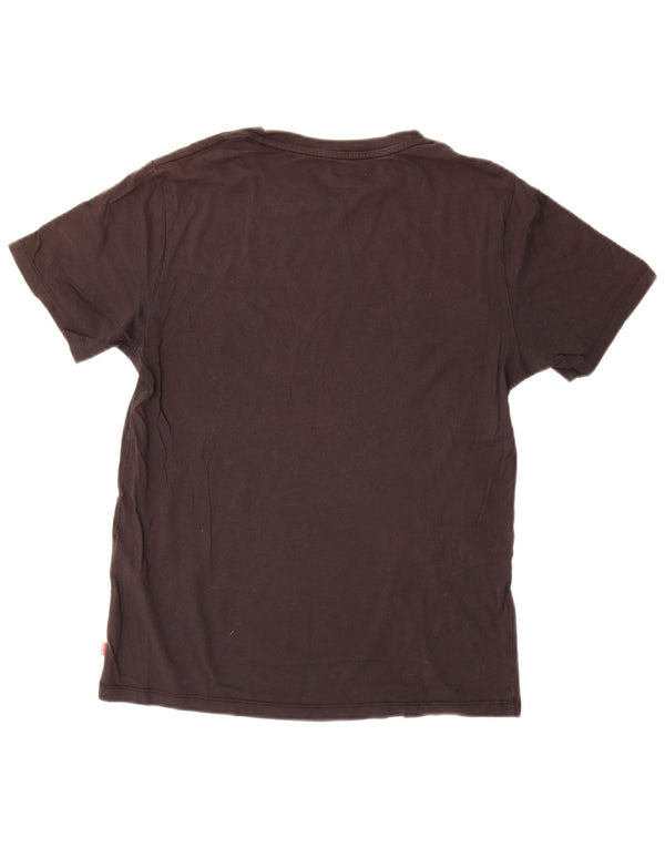 Tricou grafic supradimensionat pentru femei Levi's Top UK 10 Small Black Bumbac