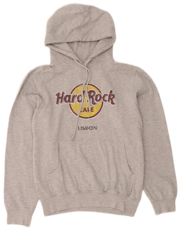Pulover pentru femei Hard Rock Cafe Lisbon Graphic Hoodie UK 14 Medium Gri Bumbac