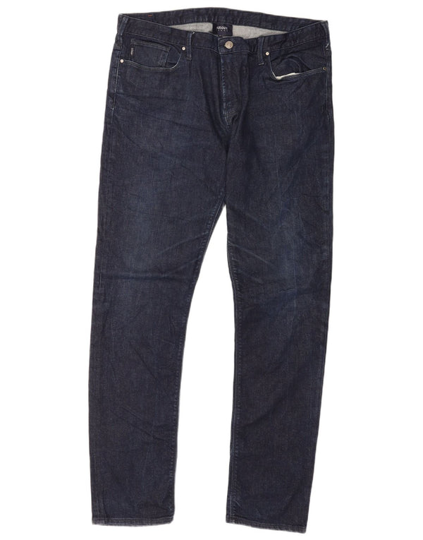 Blugi slim pentru bărbați Armani W36 L34 Bumbac bleumarin