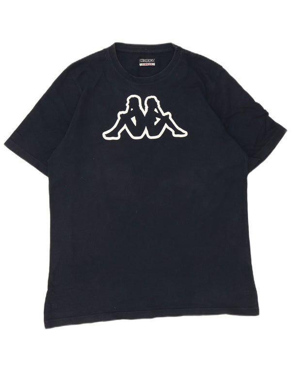 Tricou grafic pentru bărbați Kappa Top mare din bumbac bleumarin
