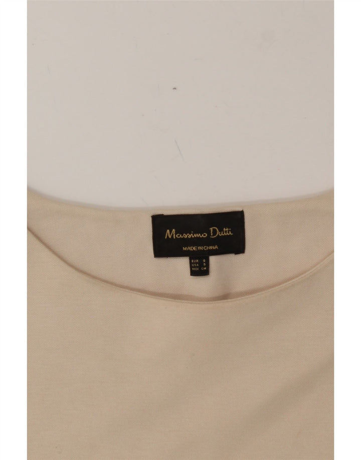 MASSIMO DUTTI Womens Oversized 3/4 Sleeve Blouse Top UK 10 Small Off White Vintage Massimo Dutti and Second-Hand Massimo Dutti from Messina Hembry 