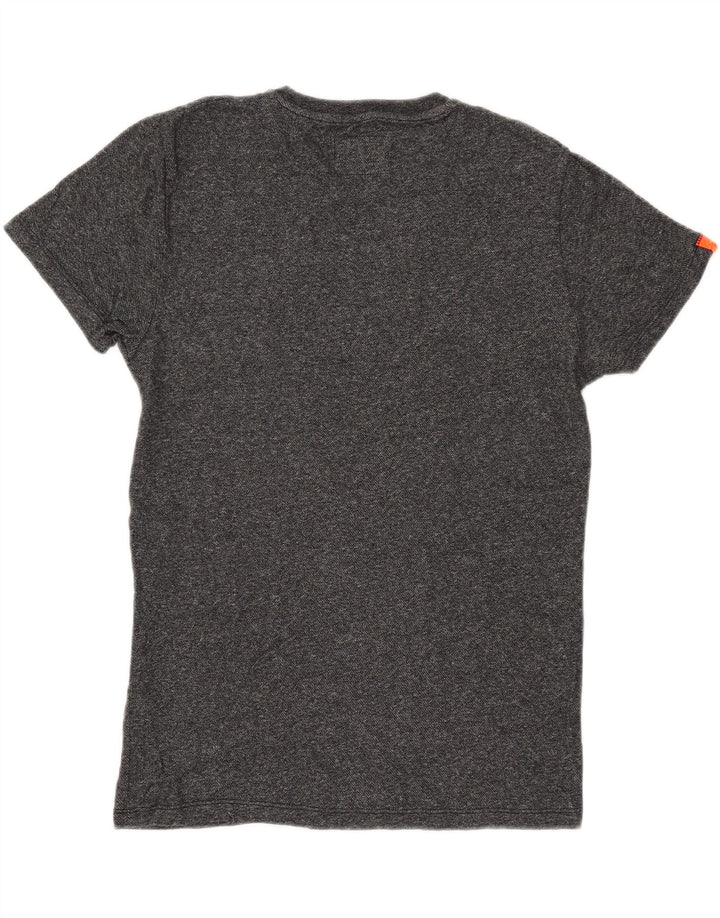 Tricou pentru bărbați Superdry Top din bumbac cu pete gri mediu