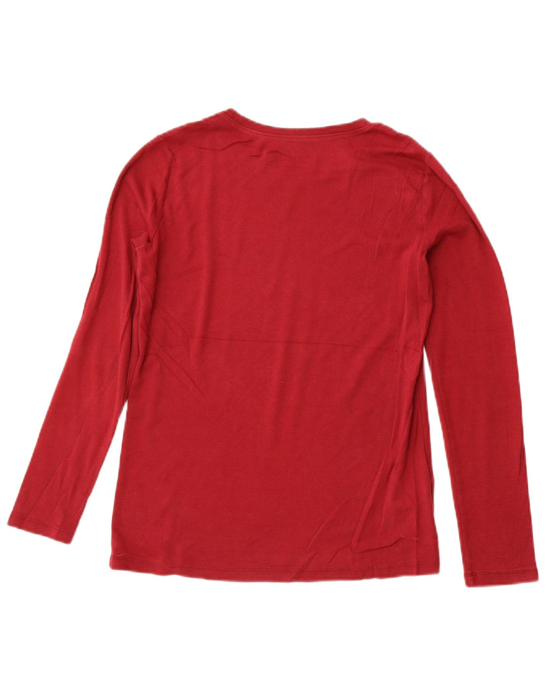 EDDIE BAUER Top pentru femei cu mânecă lungă UK 14, mare, burgundă, bumbac