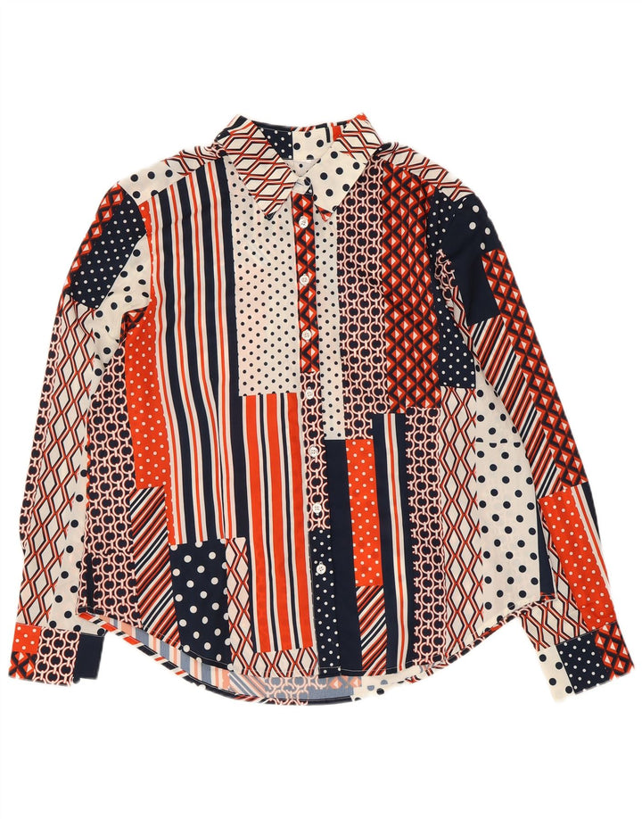 Cămașă vintage pentru femei UK 18 XL, multicoloră, patchwork