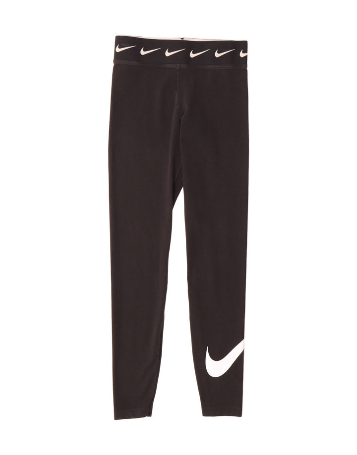NIKE Womens Graphic Leggings UK 8 Small  Black Vintage Nike and Second-Hand Nike from Messina Hembry 