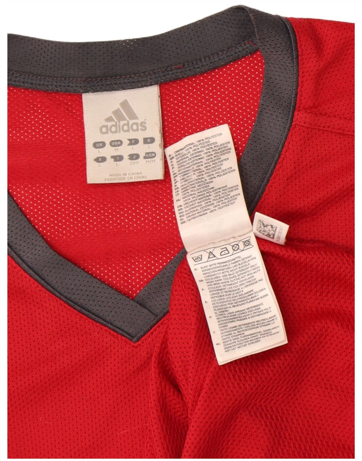 Vesta grafică pentru bărbați Adidas, mare, poliester roșu