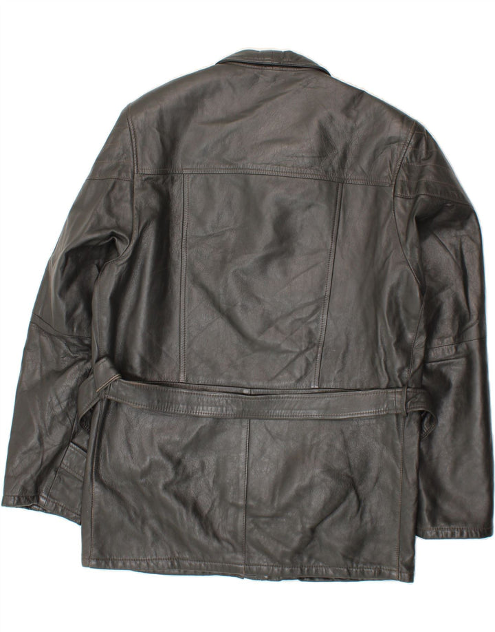 ESSEBI Mens Leather Jacket IT 50 Large Black Leather Vintage Essebi and Second-Hand Essebi from Messina Hembry 