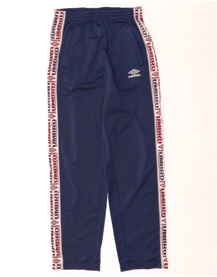 Pantaloni de trening grafic Umbro pentru bărbați, mici, albastru, poliester color bloc