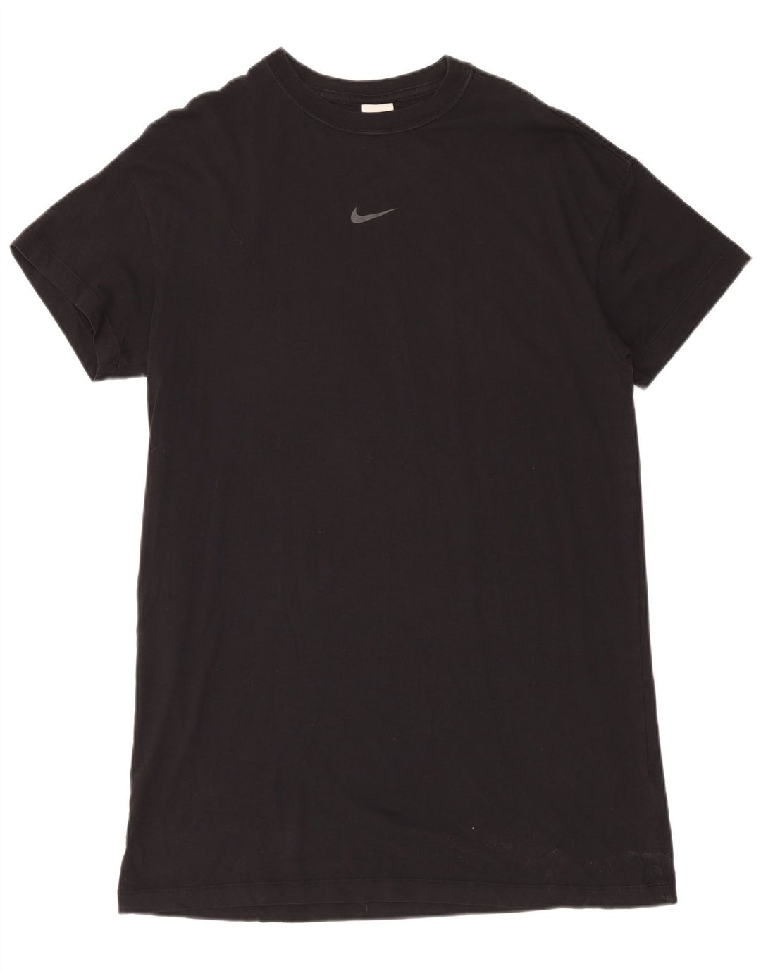 Rochie tricou grafică NIKE pentru femei, cu tăiere lentă, UK 14, bumbac mediu negru