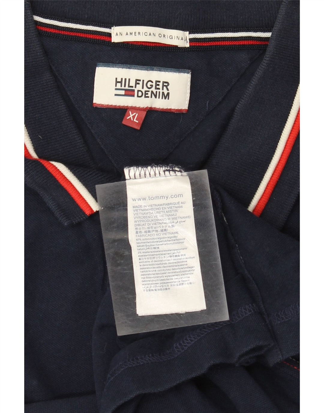 Tricou polo pentru bărbați Tommy Hilfiger XL, bumbac bleumarin