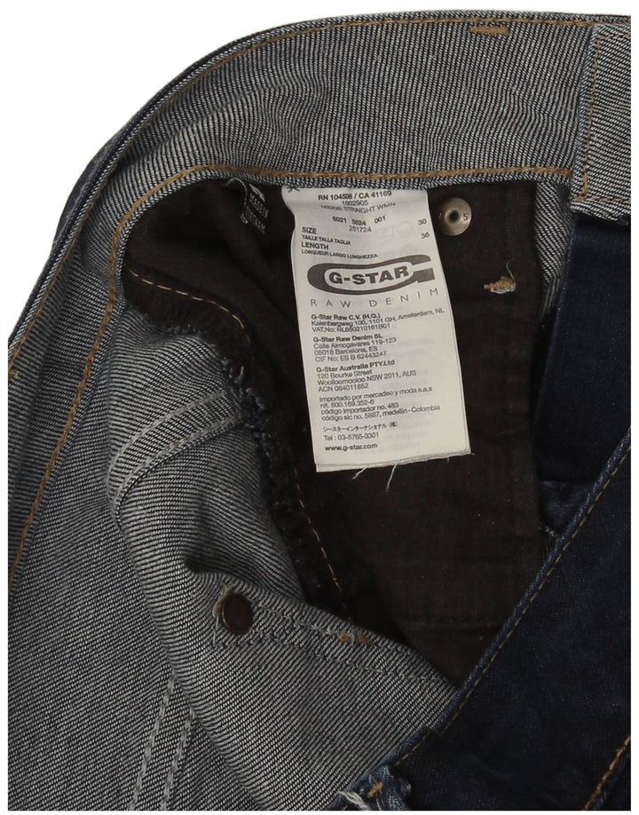 Blugi drepti pentru femei G-Star L30 L36 Bumbac bleumarin