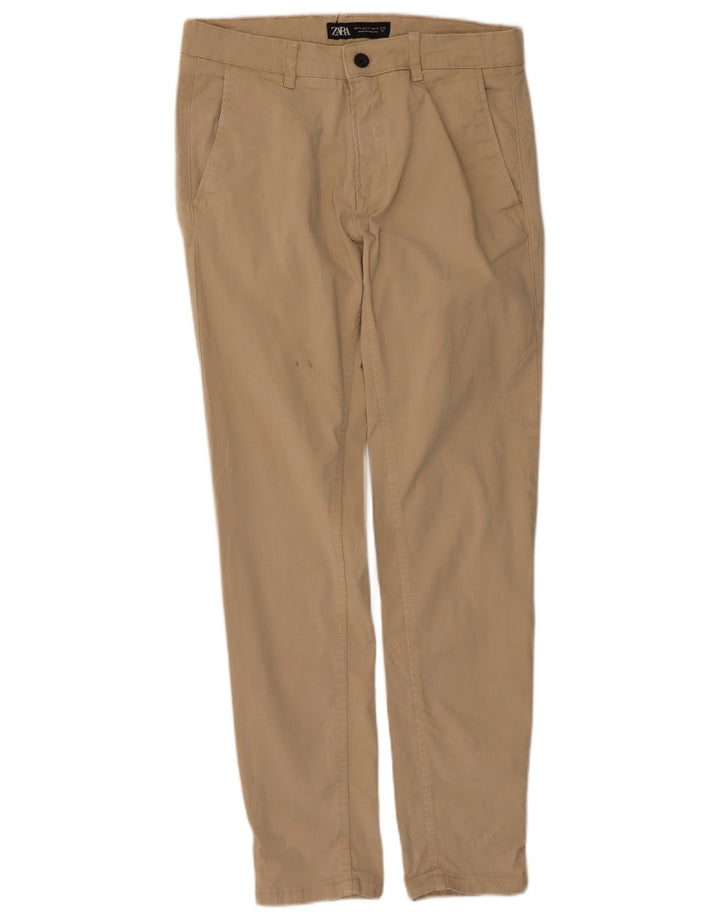 Pantaloni chino slim pentru bărbați Zara EU 40 Medium L31 L29 Bej