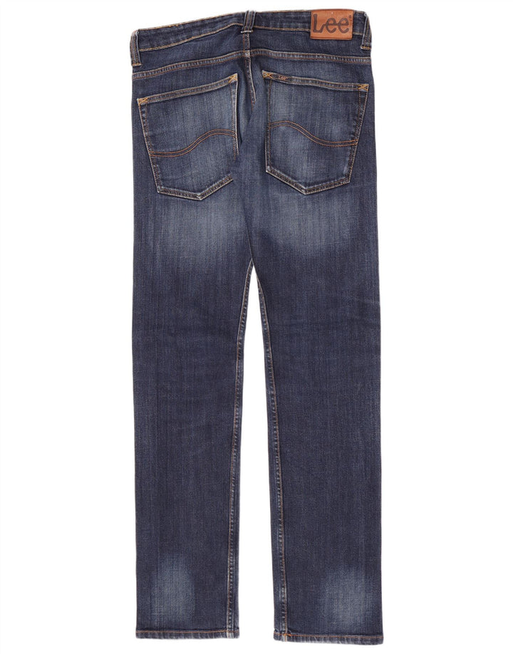 Blugi Lee Powell Slim pentru bărbați W32 L34, bumbac bleumarin