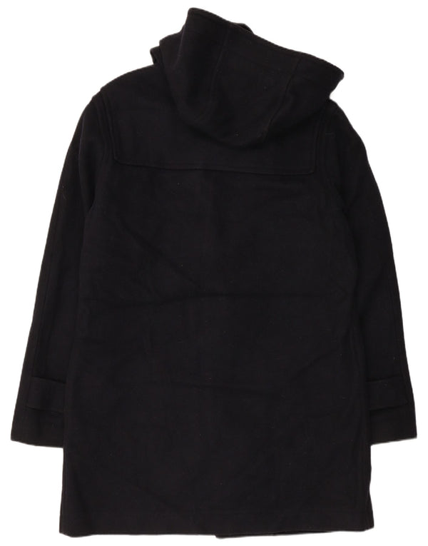 VINTAGE Manson cu glugă pentru femei UK 18 XL Lână bleumarin