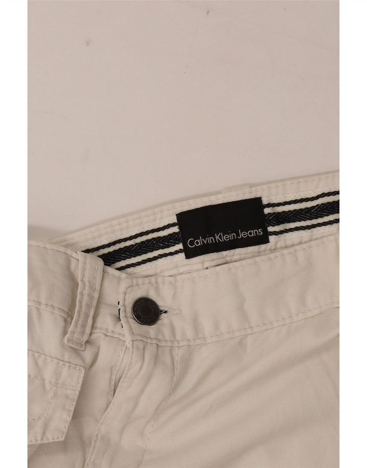 Fusta cargo pentru femei Calvin Klein W30 Medium White