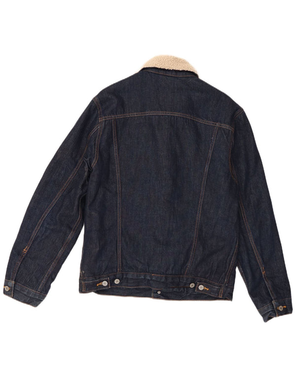 Jachetă pentru bărbați Levi's Sherpa Denim UK 38 Medium Bluemarin Bumbac