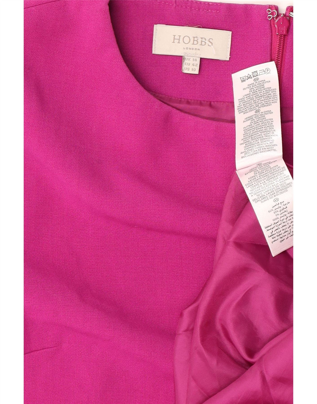 Rochie Hobbs pentru femei, UK 14, mare, roz, poliester