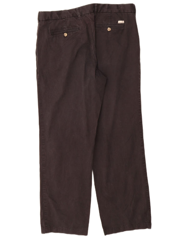 Marks & Spencer Pantaloni Chino Drepți Blue Harbour pentru bărbați L36 L31 Negru