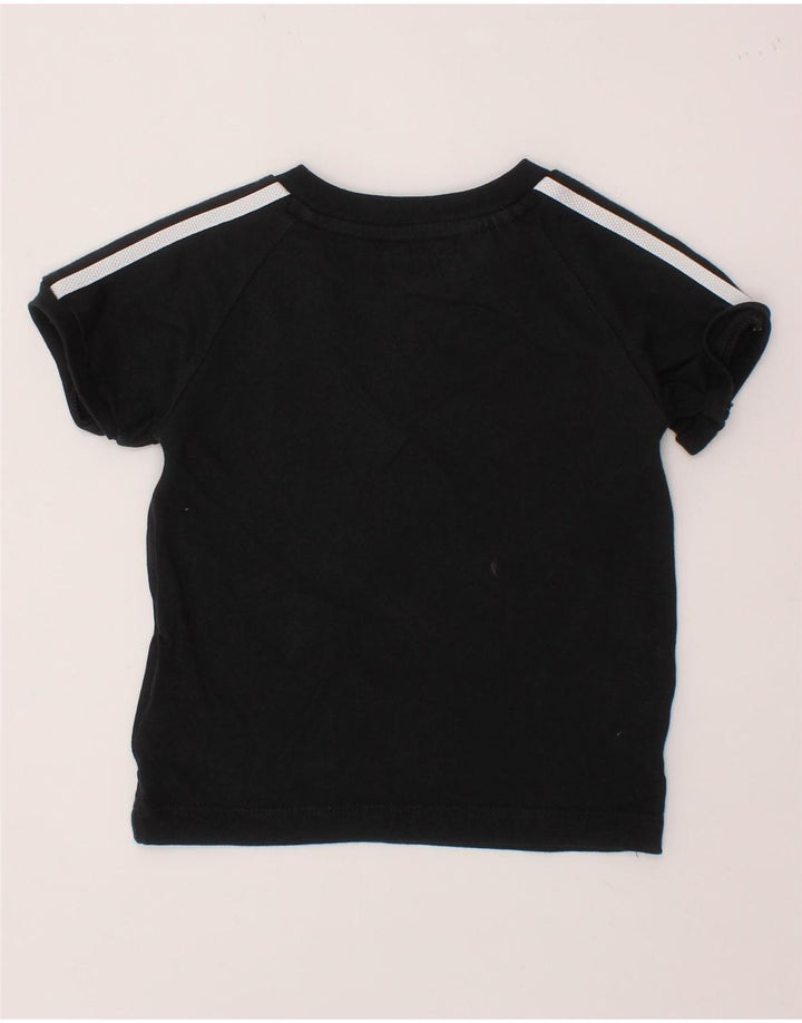 Tricou ADIDAS pentru bebelusi baieti Top 6-9 luni bumbac negru