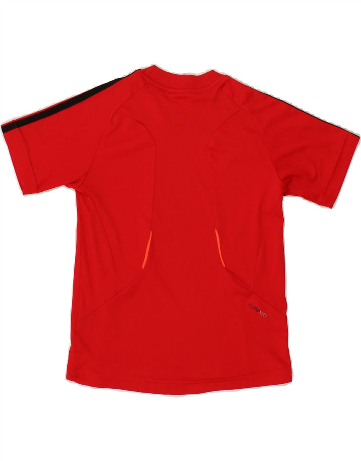 ADIDAS Boys Clima 365 Graphic T-Shirt Top 7-8 Years Red Polyester Vintage Adidas and Second-Hand Adidas from Messina Hembry 