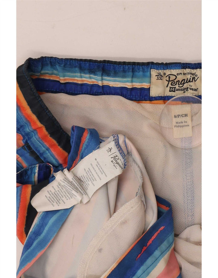 Pantaloni scurți de înot pentru bărbați Penguin, poliester cu dungi mici, multicolore