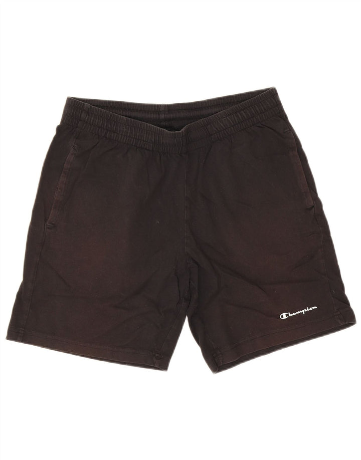 Pantaloni scurți sport Champion pentru bărbați, bumbac mediu negru