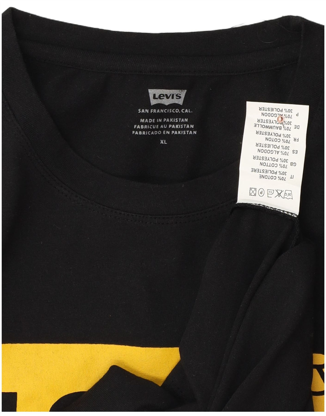 Tricou grafic pentru bărbați LEVI'S Top XL bumbac negru