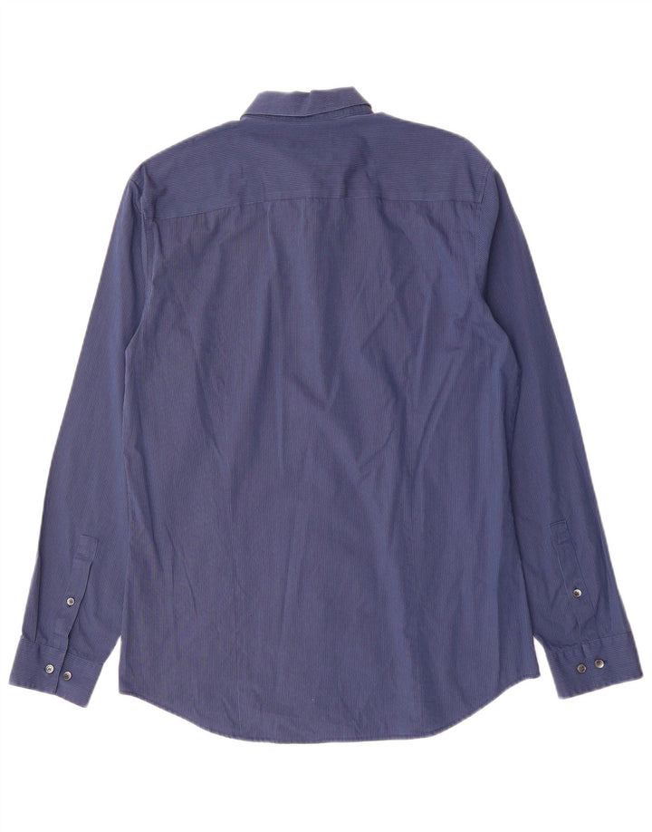 Cămașă pentru bărbați CALVIN KLEIN Mărimea 15 15 1/2 Mediu bleumarin, bumbac cu dungi