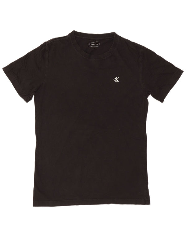 Calvin Klein Jeans Mens Graphic T-Shirt Top Medium Black Cotton