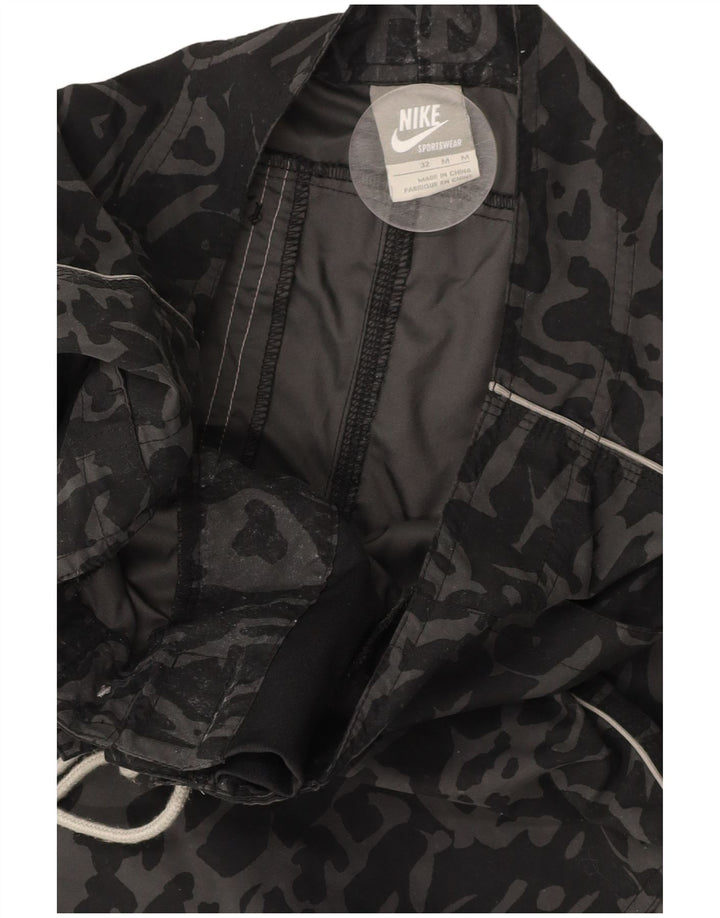 Pantaloni scurți de înot NIKE pentru bărbați cu model abstract, mediu negru