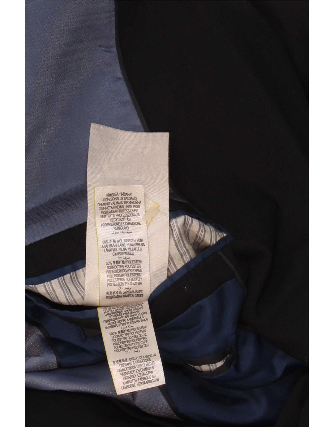 Jachetă pentru bărbați Marks & Spencer, cu 2 nasturi, UK 38, lână medie, albastru bleumarin
