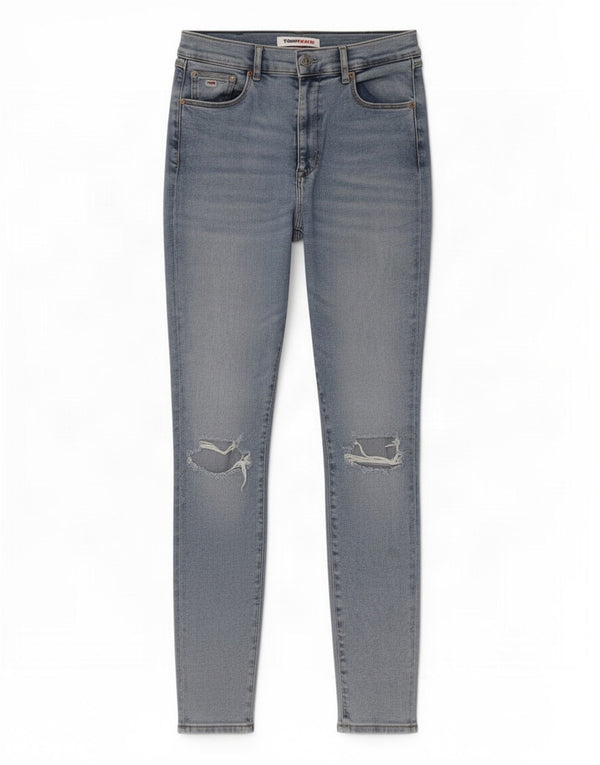 Tommy Hilfiger Womens Sylvia High Rise Super Skinny Jeans W30 L28 Blue