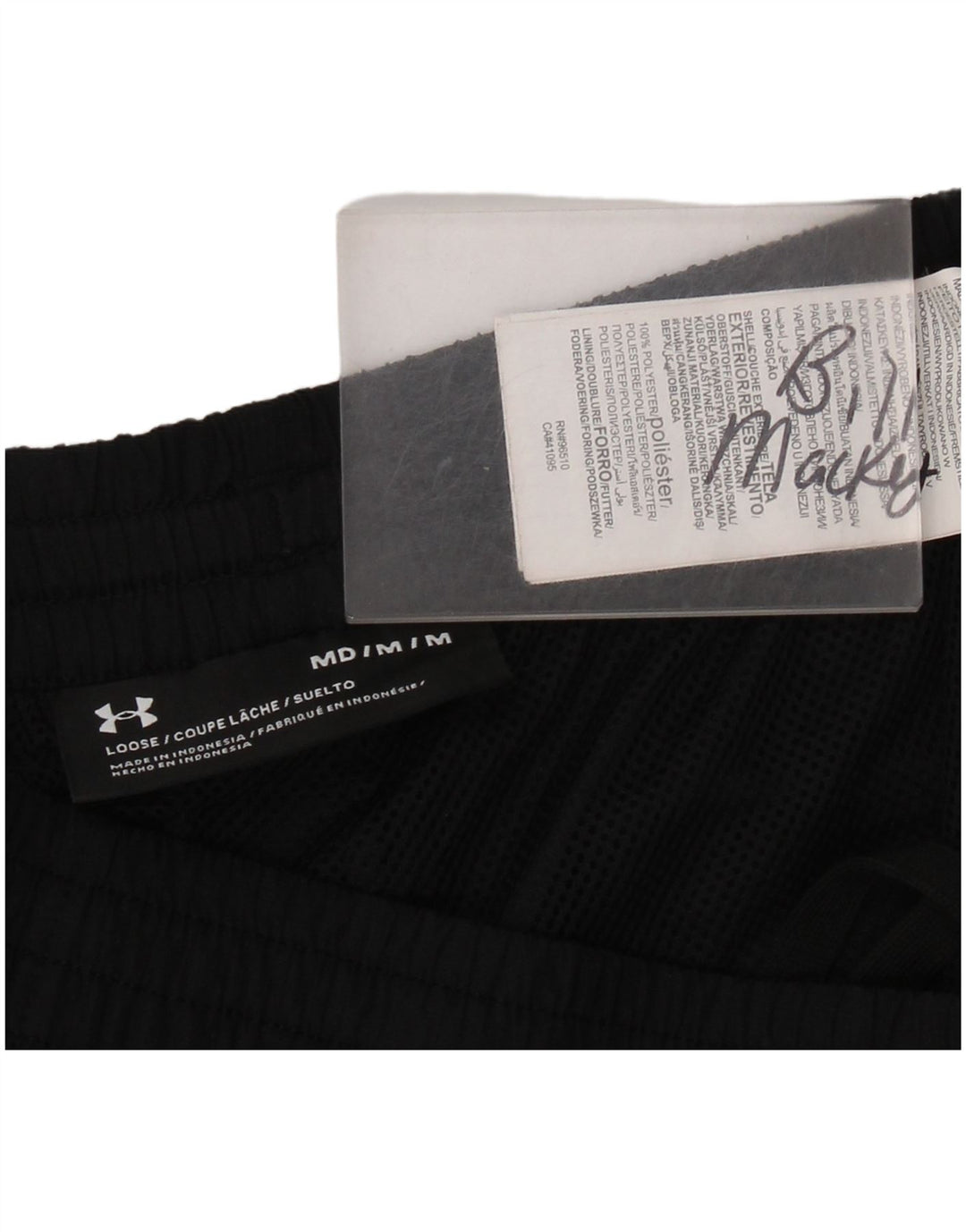 Pantaloni de trening Under Armour loose fit pentru bărbați, poliester mediu negru