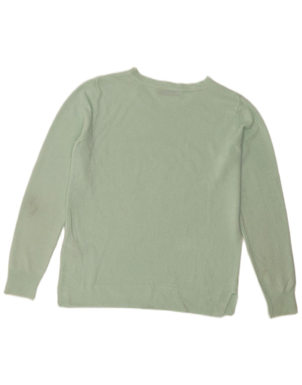 Pulover pentru femei Marks & Spencer cu gât de barcă, UK 12, verde mediu acrilic