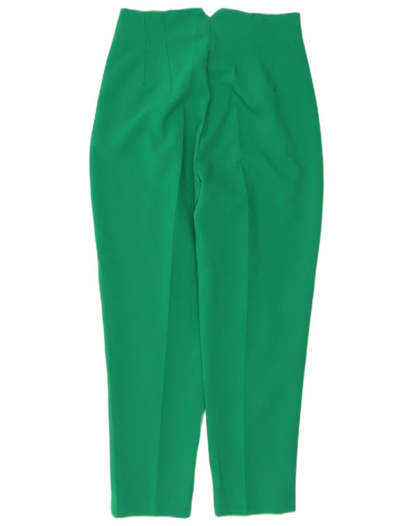 Pantaloni casual conici pentru femei cu talie înaltă Zara Mediu L28 L27 Verde
