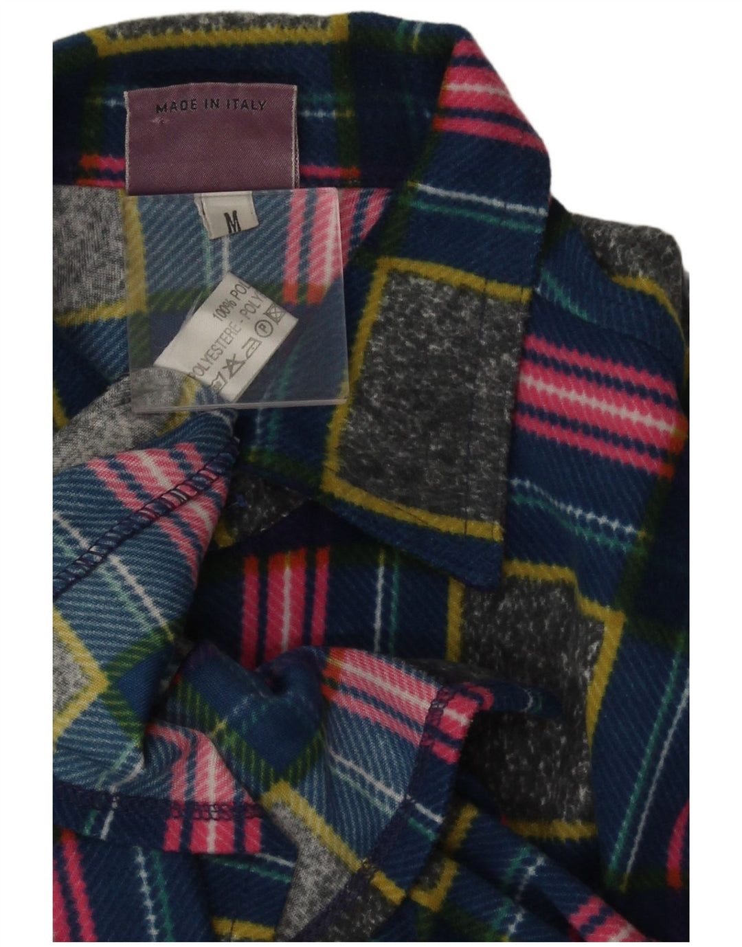 Cămașă vintage pentru bărbați din lână Poliester geometric multicolor mediu