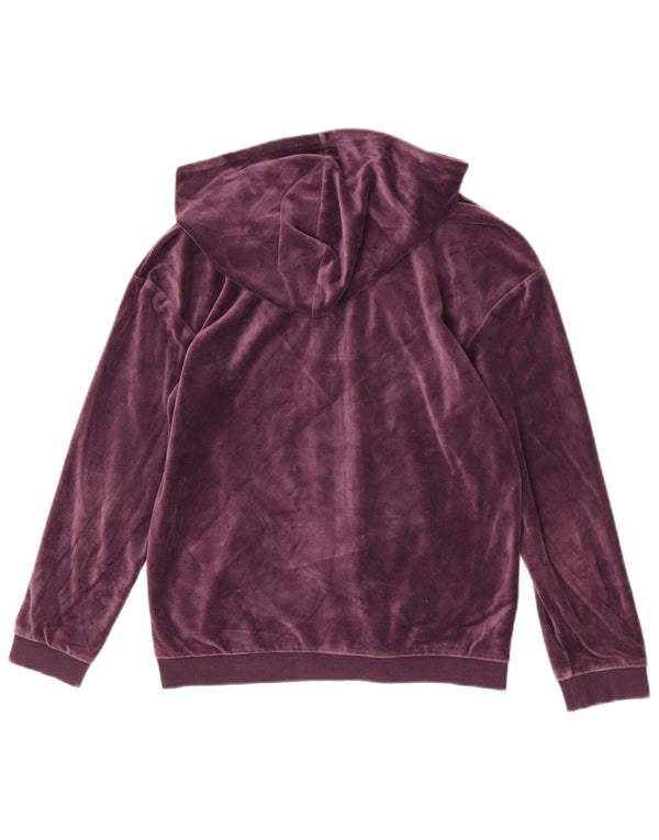 Puma Fete Velvet Zip Hoodie Pulover 13-14 Ani Purpuriu Bumbac