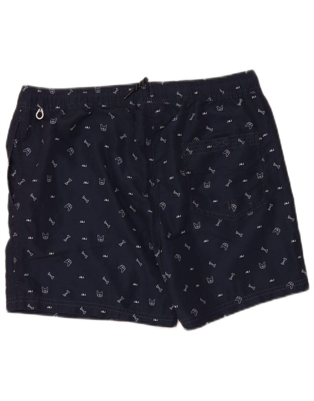 JACK & JONES Pantaloni scurți de înot grafic pentru bărbați, poliester mediu albastru bleumarin