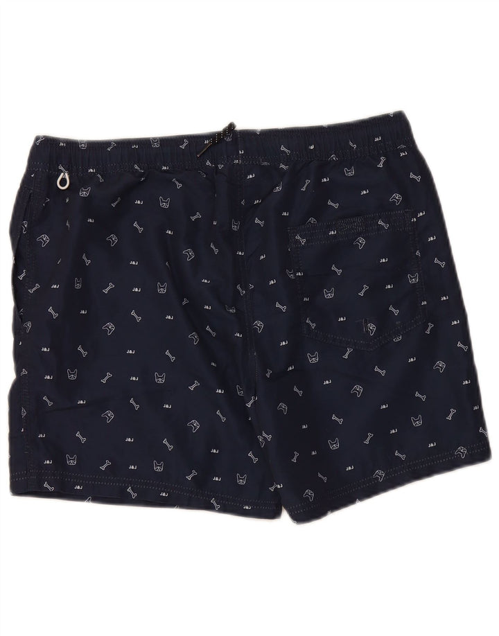 JACK & JONES Pantaloni scurți de înot grafic pentru bărbați, poliester mediu albastru bleumarin