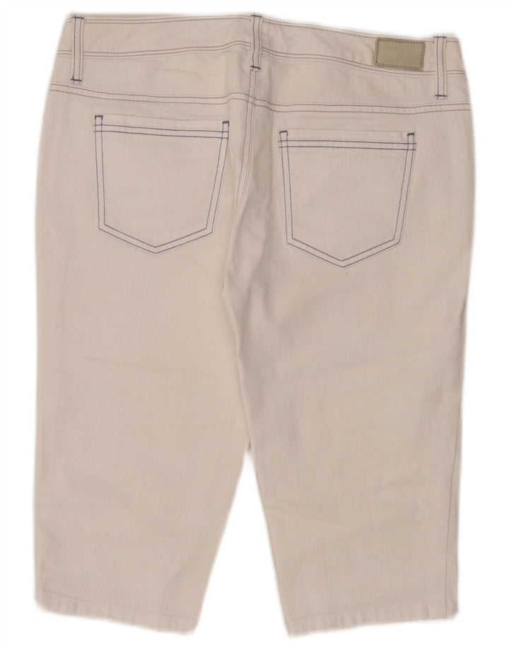 Tommy Hilfiger Bermude Denim Shorts pentru femei US 8 Medium W32 Bumbac alb