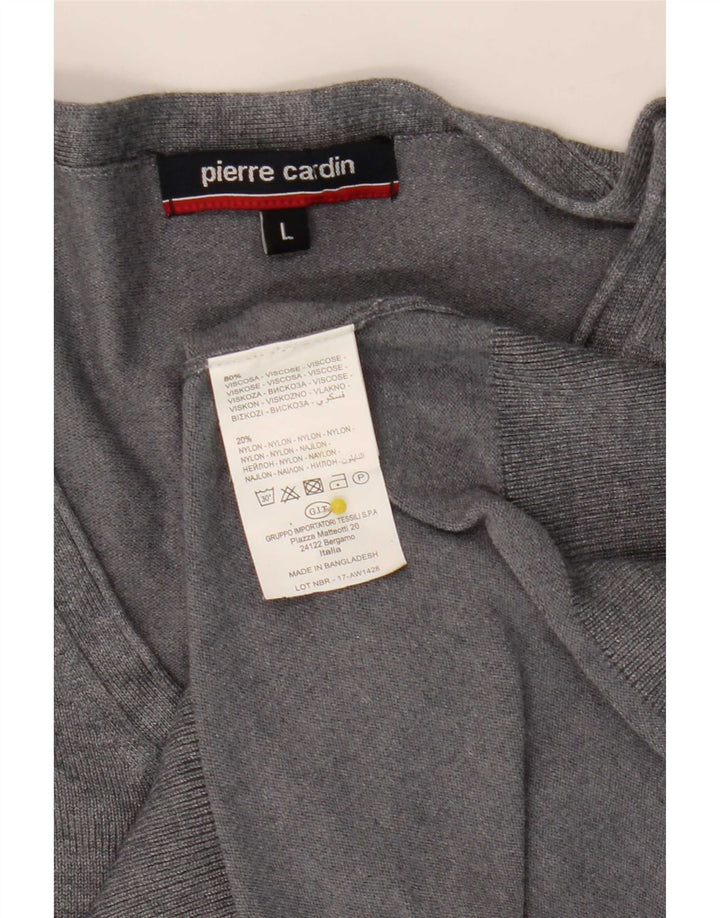 Pulover cardigan pentru bărbați Pierre Cardin, mare, gri, viscoză