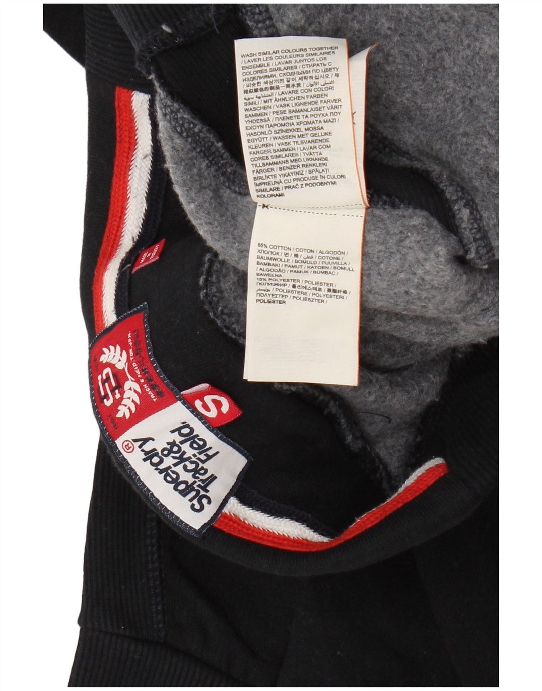 SUPERDRY Pantaloni de trening grafic pentru femei Pantaloni de jogging UK 10 Mic Bleumarin