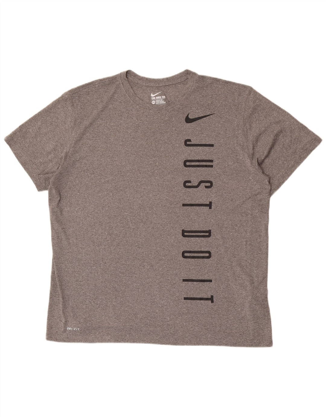 Tricou grafic Nike Dri Fit pentru bărbați Top 2XL poliester gri