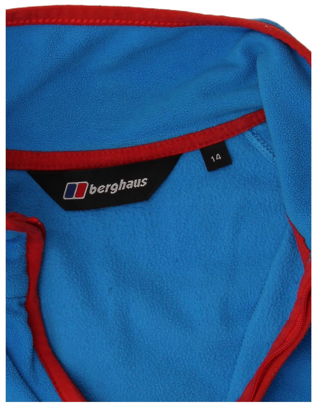 Jumper pentru femei Berghaus, cu fermoar și gât, din lână UK 14, mare, albastru