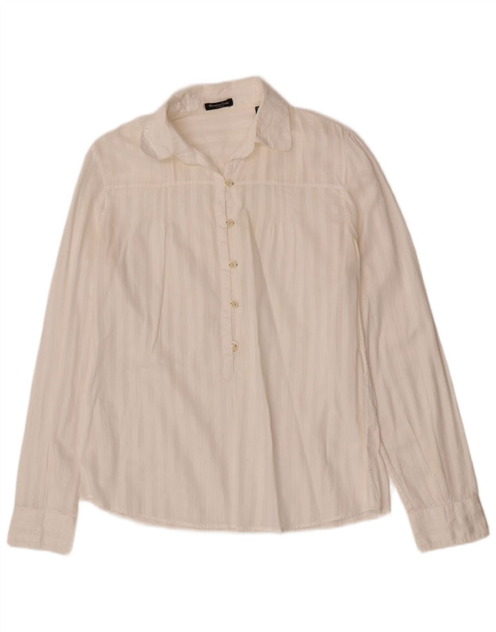 Cămașă pulover pentru femei Massimo Dutti EU 42, mare, alb, cu dungi