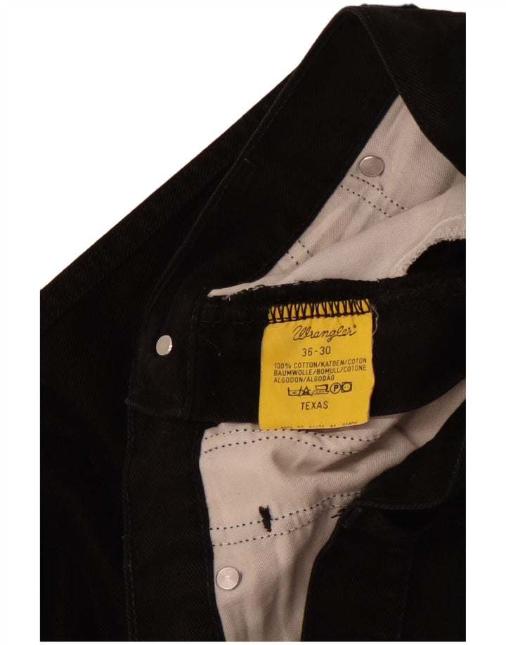 WRANGLER Jeans drepte pentru bărbați Texas W36 L30 bumbac negru