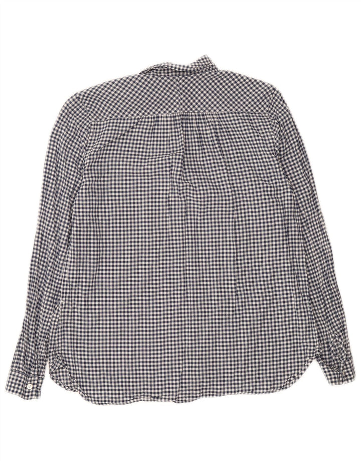 Cămașă pulover pentru femei J. Crew UK 14 Medium Bluemarin Gingham Bumbac